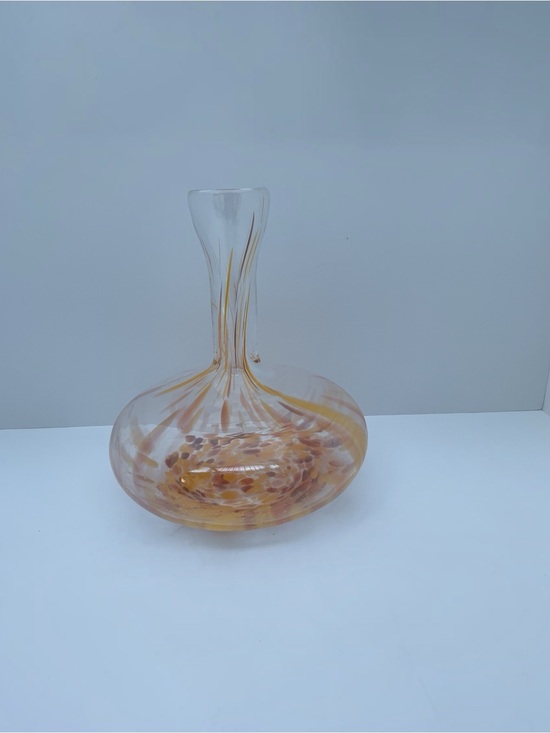 Other - Vintage Hand Blown Art Glass Vase Wine Decanter , Confetti Swirl